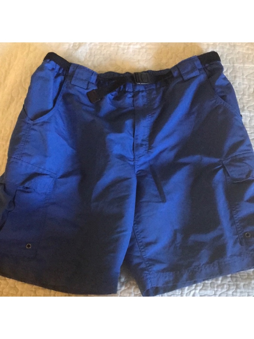 Lands End Mens Belted Shorts Large
